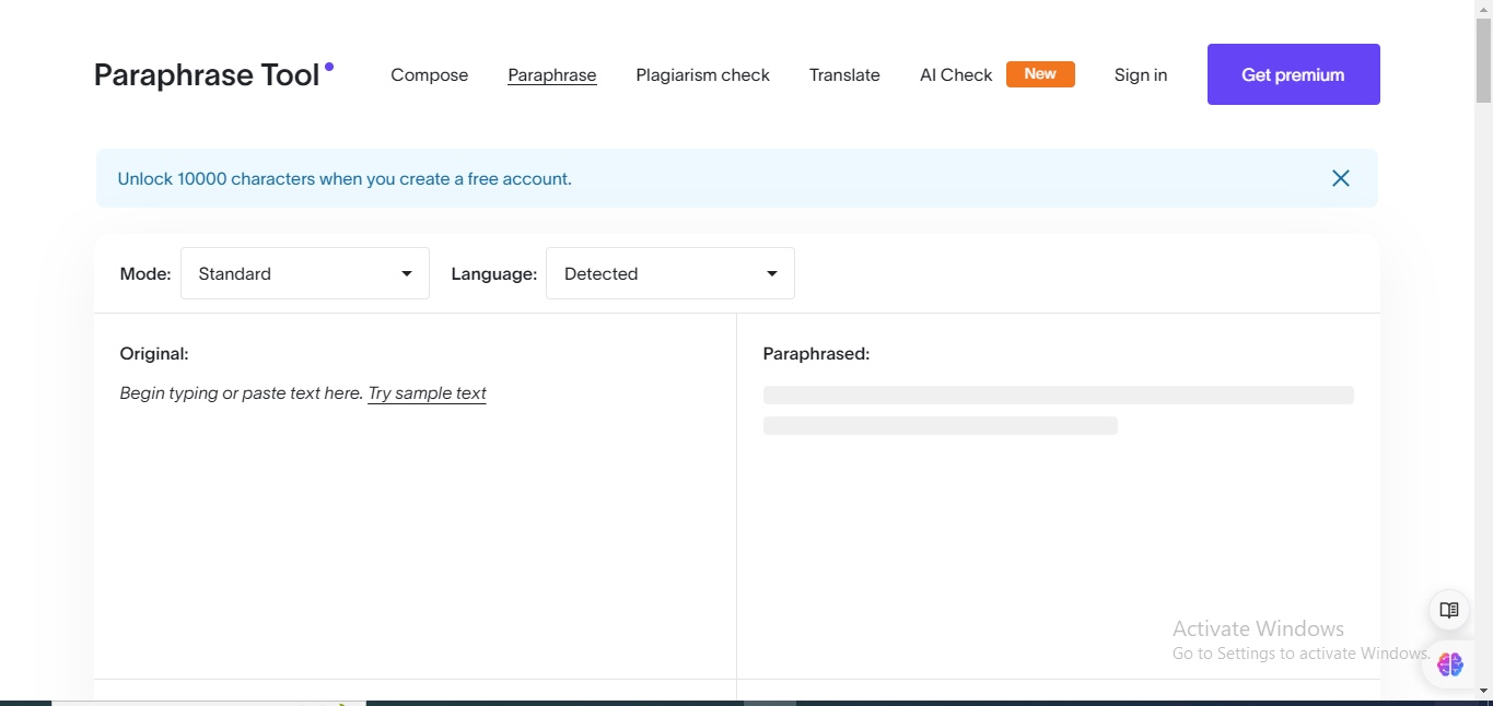 Paraphrasing Tool
